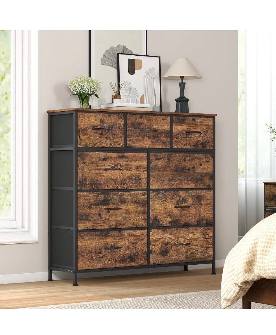 Songmics Ladekast met 9 Stoffen Laden - Industrieel Design, Songmics, Nieuw, Ophalen of Verzenden, Songmics