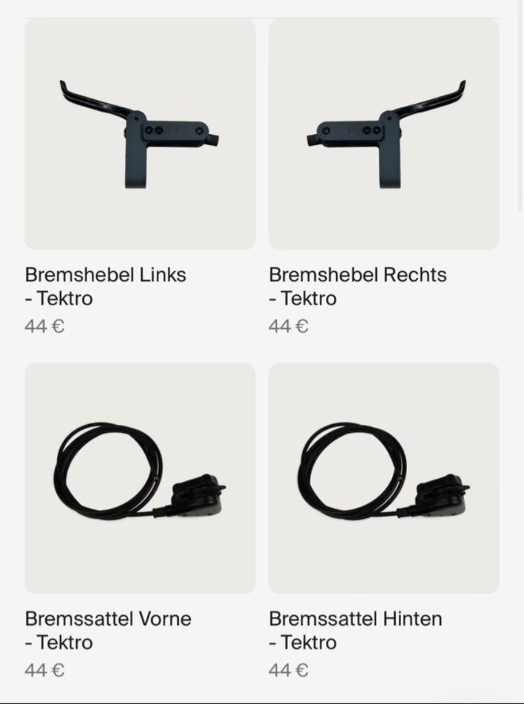 Cowboy Bike Tektro Break Levels + Calipers Set, Overige materialen, Overige typen, Nieuw, Ophalen of Verzenden