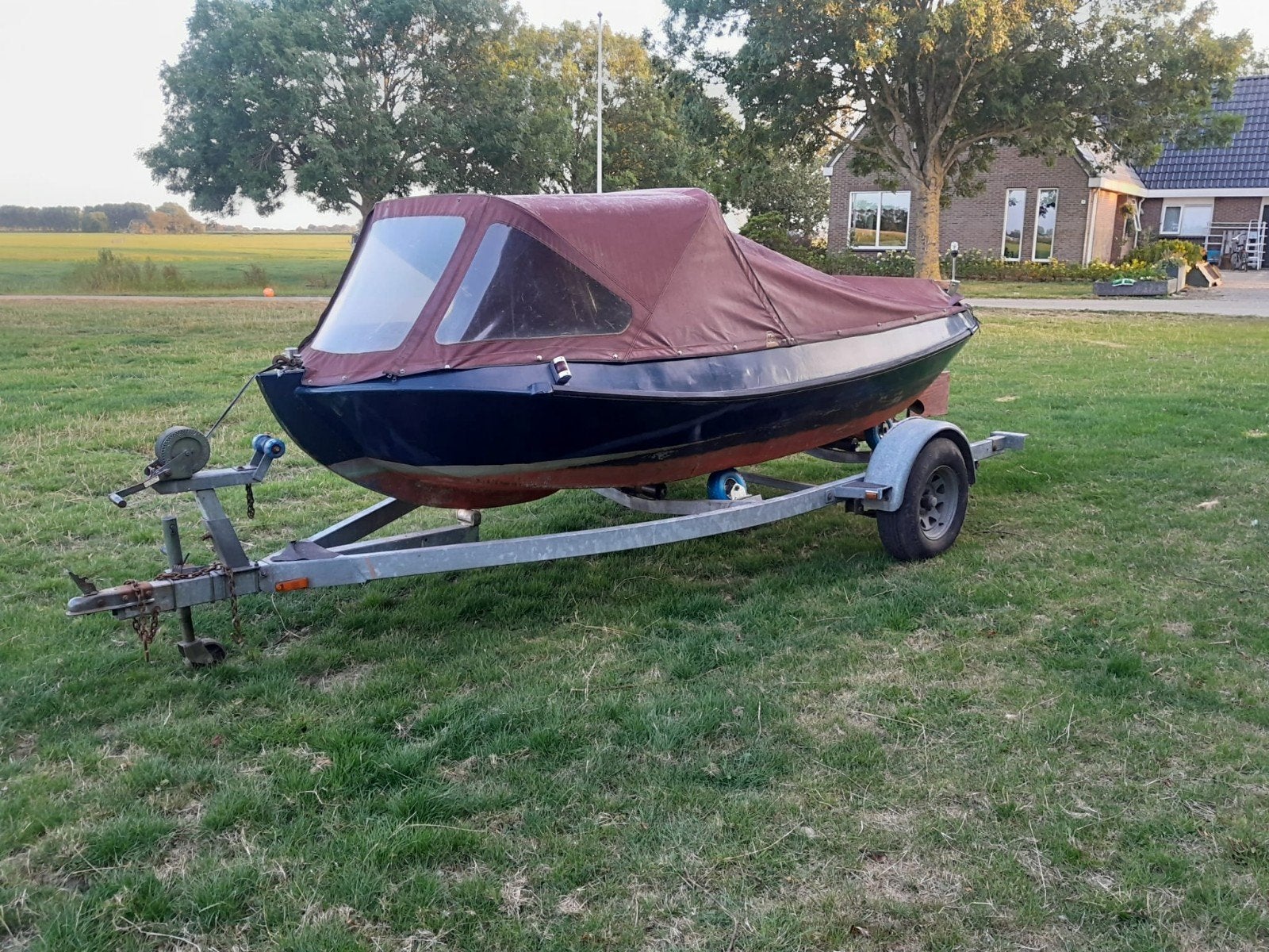 Stalen sloep met trailer, model Tjotter, Watersport en Boten, Ophalen, Gebruikt, Motor en Techniek, Zeilboot of Motorboot