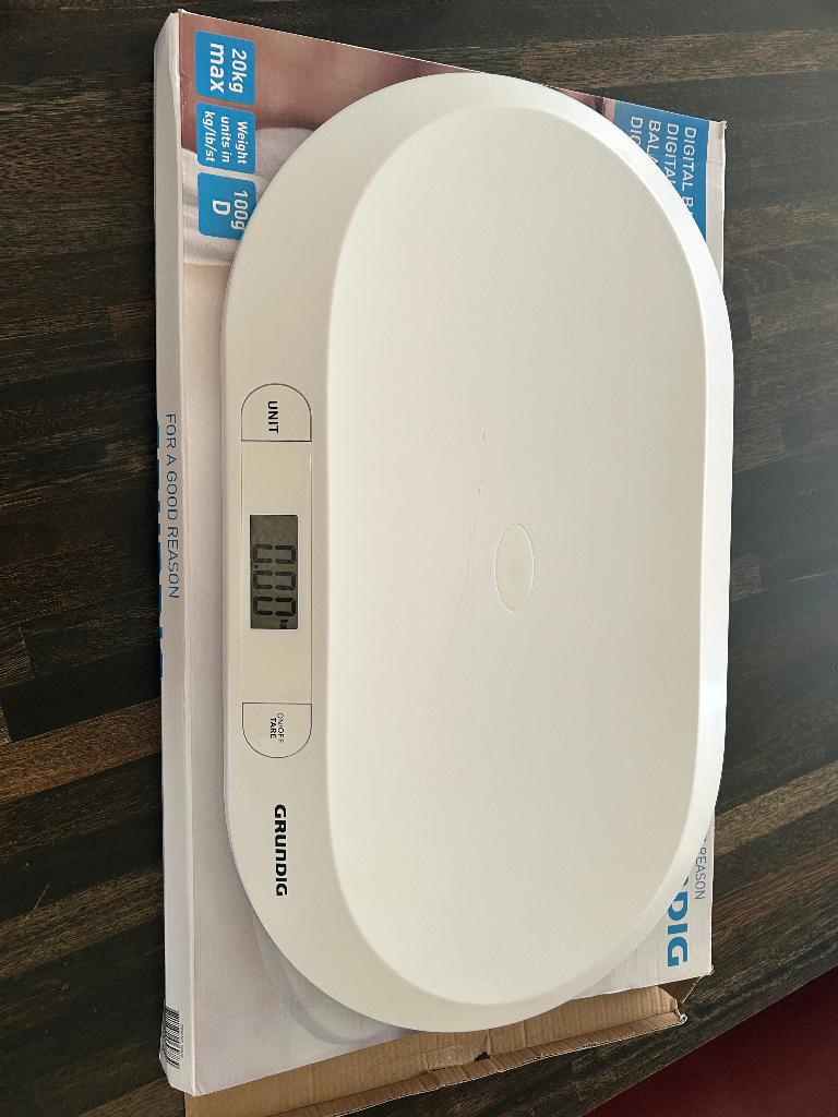Grundig babyweegschaal, Minder dan 10 kg, 1 tot 500 gram, Ophalen of Verzenden, Zo goed als nieuw