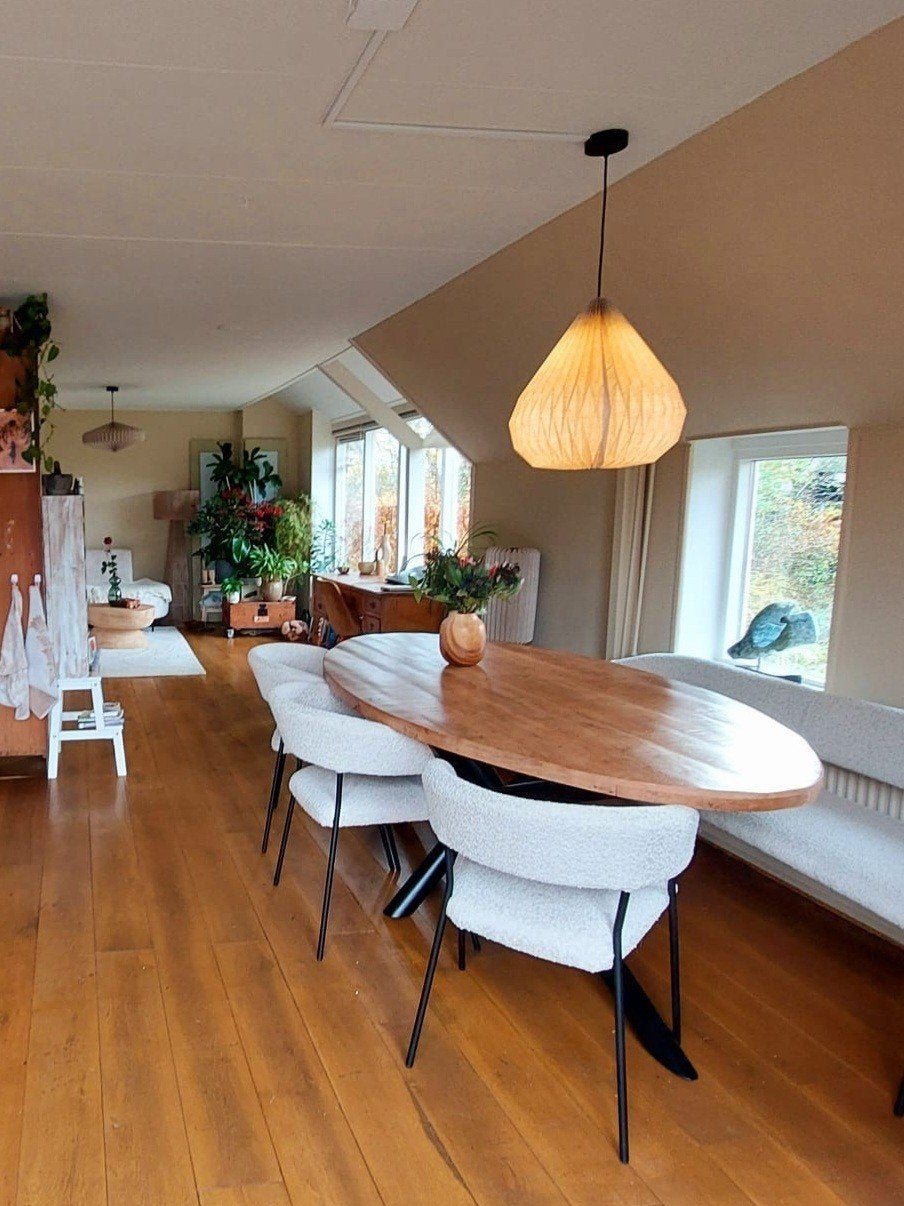 Complete Eleonora Eetkamerset: Tafel, Bank & 3 Stoelen, Huis en Inrichting, Ophalen, Zo goed als nieuw, Organisch, Minder dan 4 stoelen
