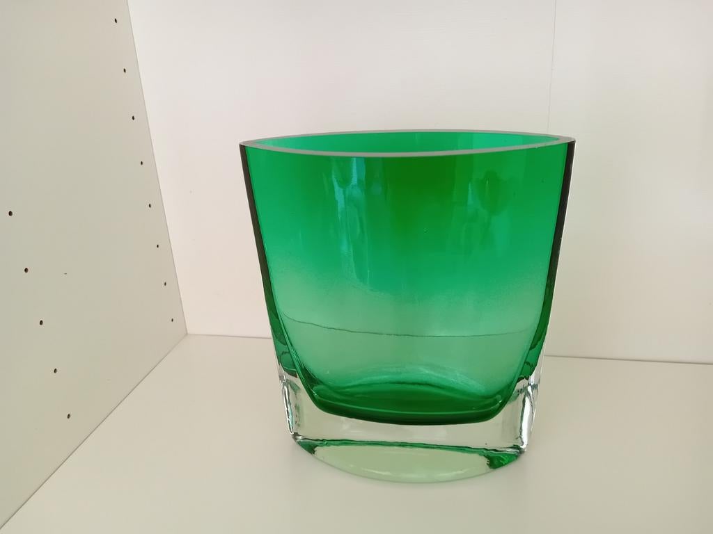 Sommerso Murano vaas vase glas ontwerp Seguso Italy puntgaaf, Antiek en Kunst, Ophalen of Verzenden