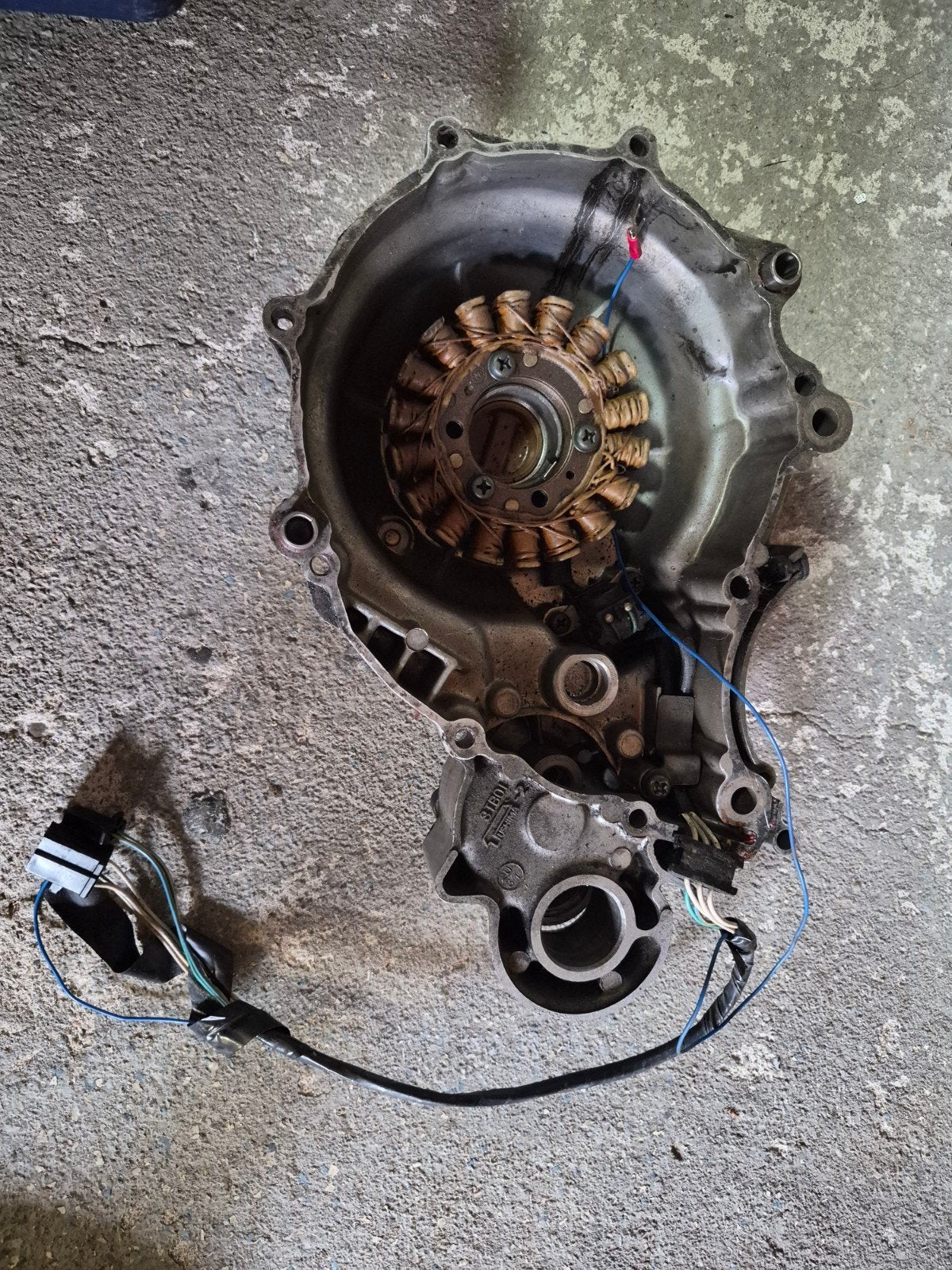 Yamaha xt600: Stator, Vliegwiel, Remleiding, Beschermplaa, Ophalen of Verzenden, Gebruikt