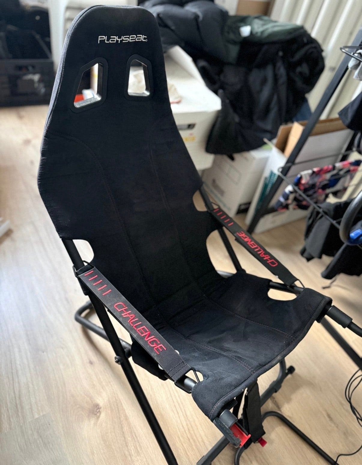PlaySeat Challenge racestoel met Thrustmaster T150 RS stuur, Gebruikt, 1 speler, Racen en Vliegen, Ophalen of Verzenden