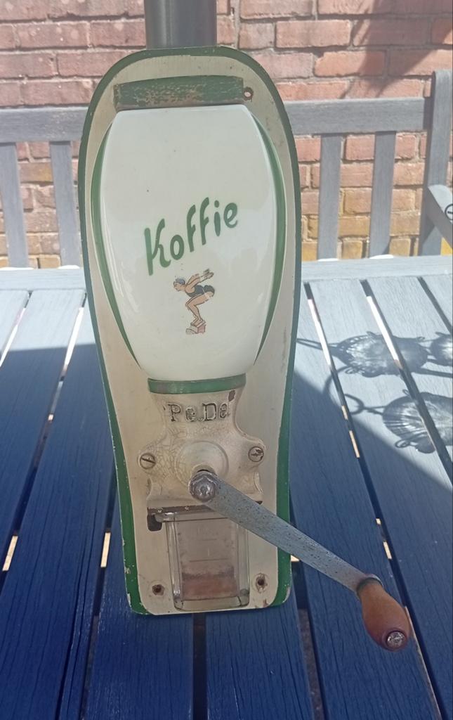 Antieke PeDe Wandkoffiemolen - Vintage Koffie, Ophalen of Verzenden