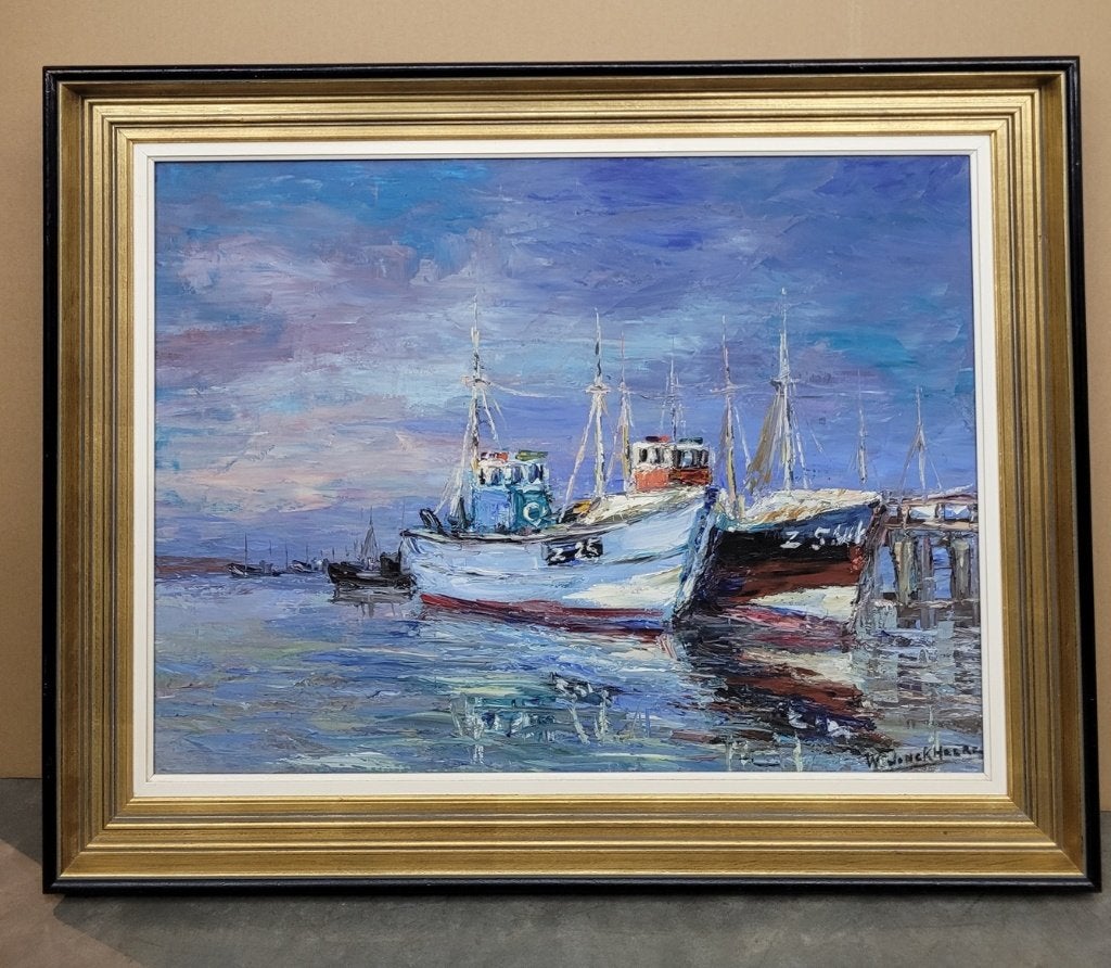 Walter JONCKHEERE, in Zeebrugge, Ophalen of Verzenden, Gedateerd, Olieverf, Doek