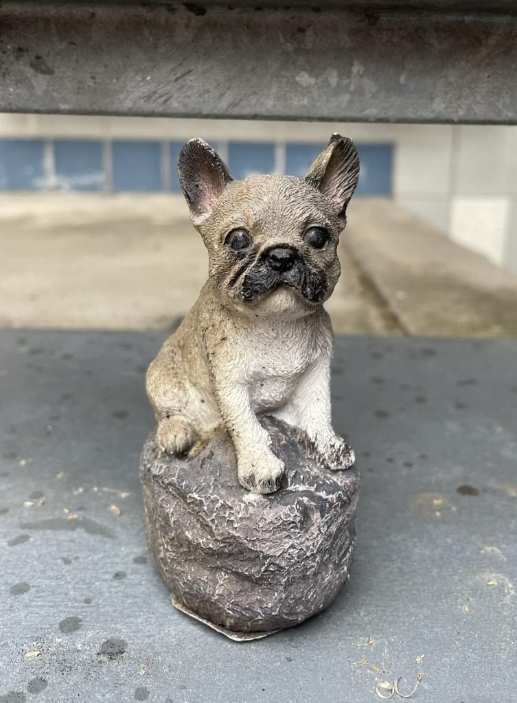 Klein beeldje van hond Franse bulldog, Verzenden, Zo goed als nieuw, Dier