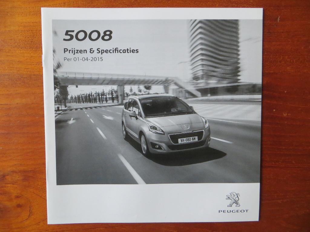 Peugeot 5008 Prijzen & Specificaties (april 2015), Ophalen of Verzenden, Nieuw, Peugeot