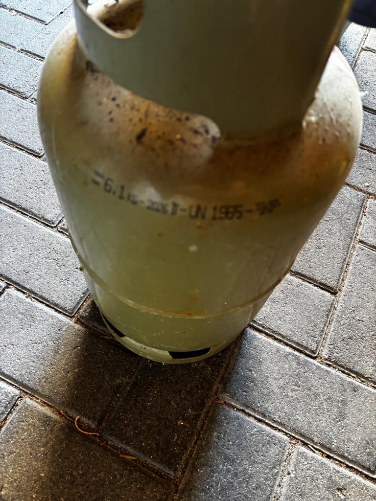 Gasfles 6,1 kg, Ophalen of Verzenden, Gebruikt