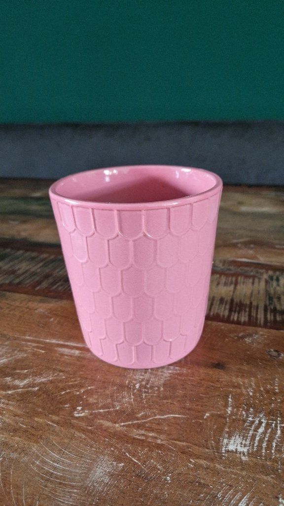 Roze bloempot nieuw, Tuin en Terras, Rond, Ophalen of Verzenden, Aardewerk, Binnen