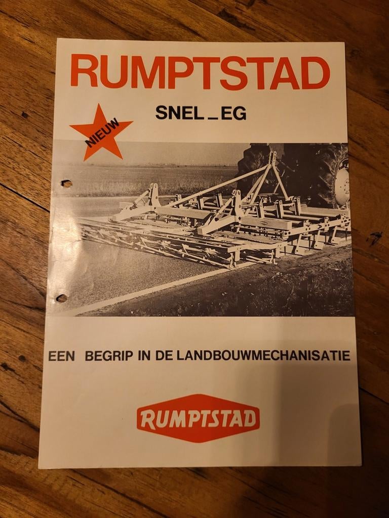 tractor folder Rumpstad SNEL_EG, Ophalen of Verzenden, Zo goed als nieuw, Folder