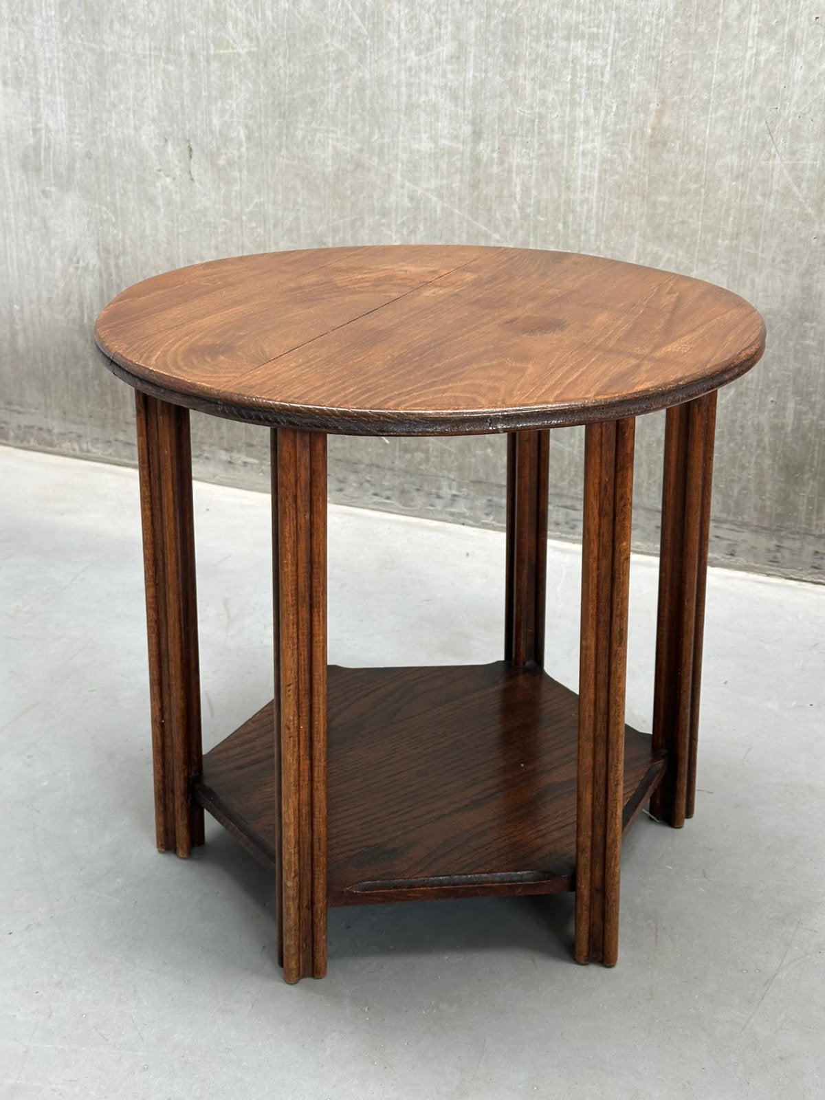 Art Deco ronde bijzettafel, Ophalen, 50 tot 100 cm, Rond, X