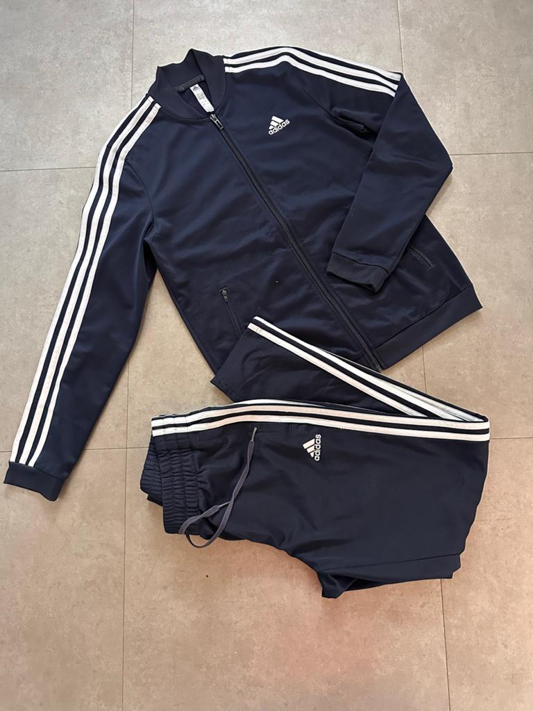 Adidas trainingspak donkerblauw maat S, Blauw, Overige typen, Ophalen of Verzenden, Maat 36 (S)