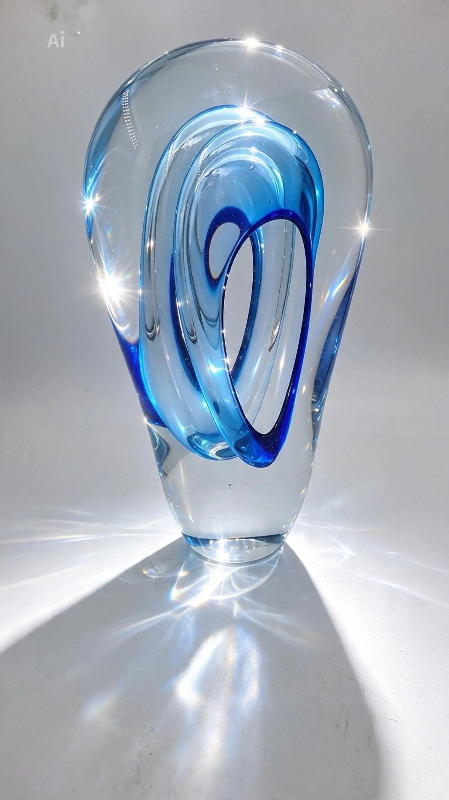 schitterend  design glas object ( murano 30 cm hoog ), Ophalen of Verzenden