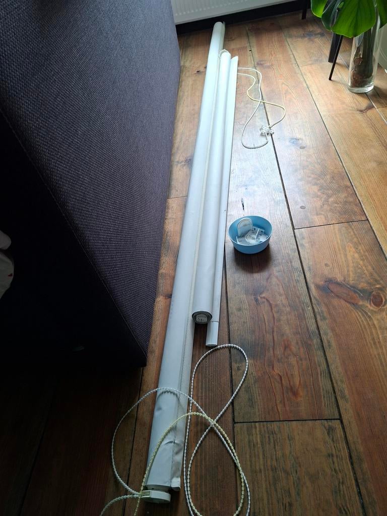 Gratis verduisterende rolgordijnen, Ophalen, Gebruikt, 200 cm of meer, Wit