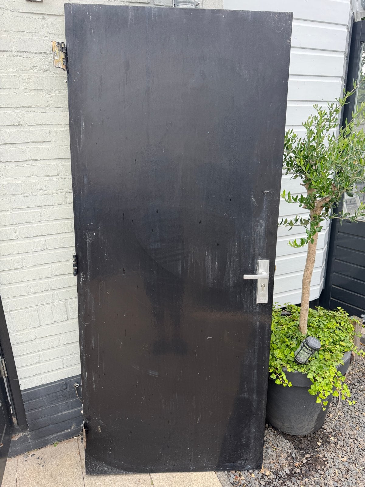 Stompe multiplex buitendeur, 40mm dik, 86x203,5cm, Doe-het-zelf en Verbouw, Deuren en Horren, Ophalen, Gebruikt, 80 tot 100 cm