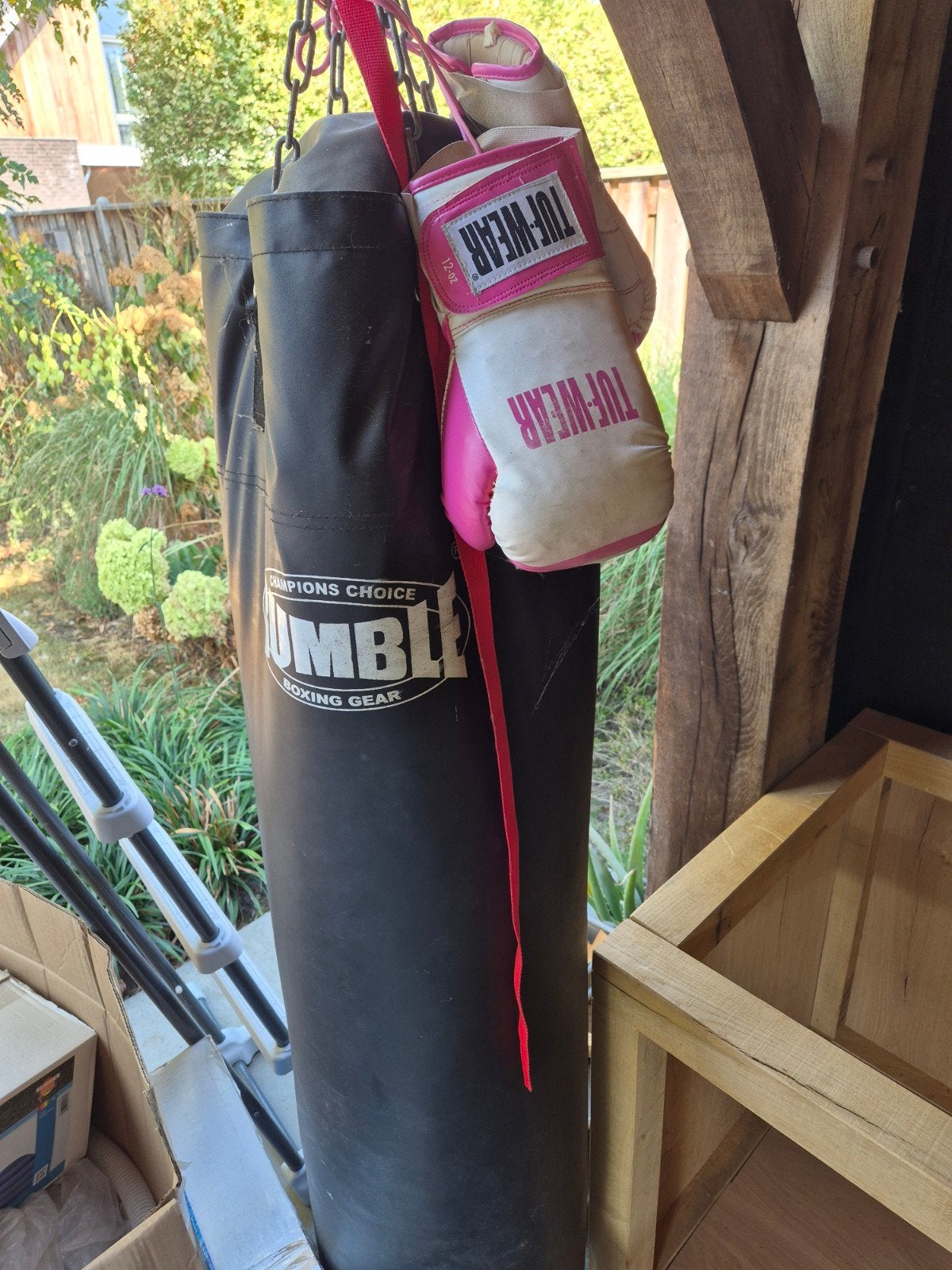 Bokszak Rumble met bokshandschoenen Tuf-wear, Sport en Fitness, Vechtsporten en Zelfverdediging, Ophalen of Verzenden