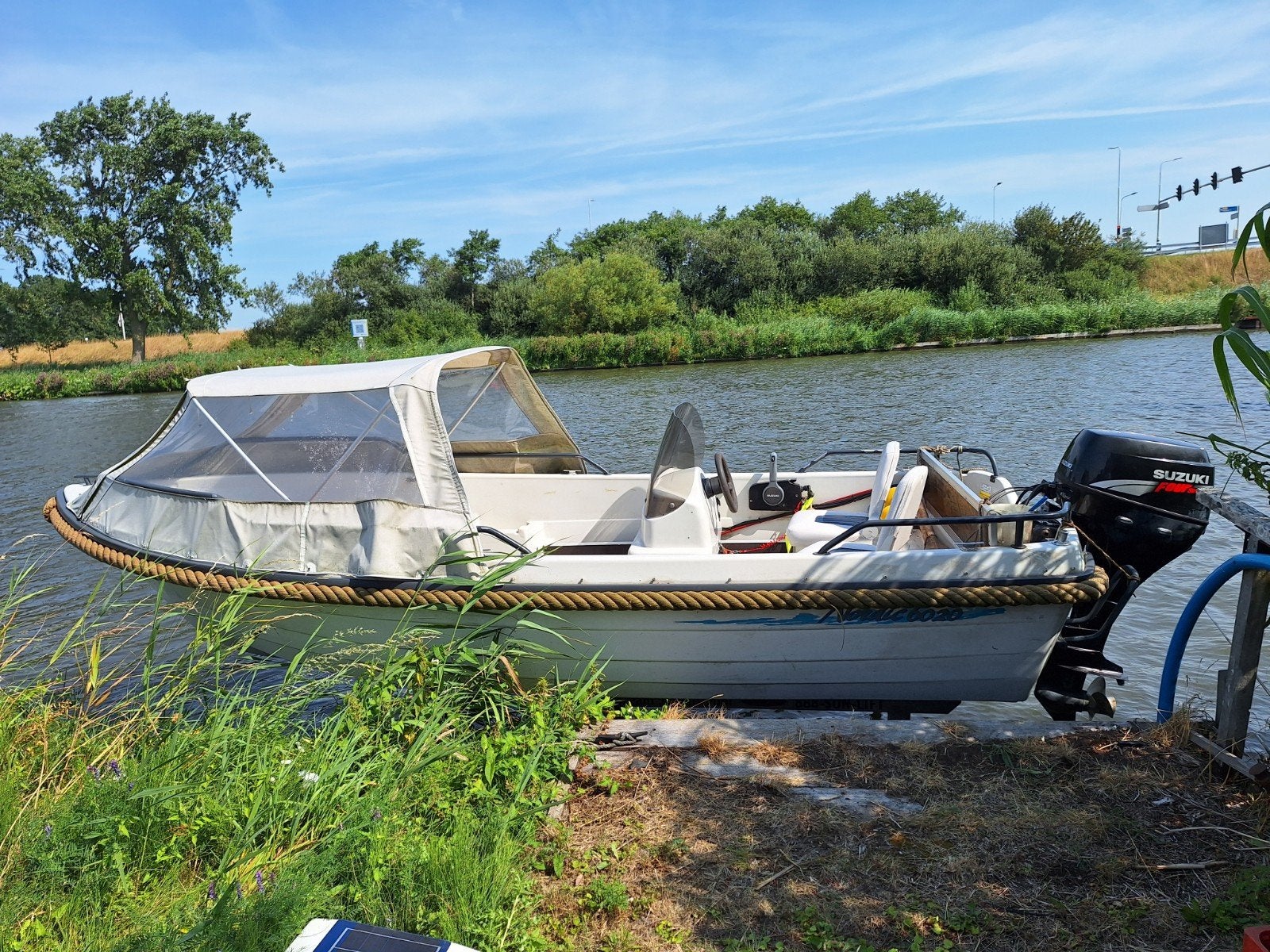 Terhi Nordic 6020 Motorboot met Suzuki 30 PK 4T Buitenboordm, Ophalen, Overige merken, Gebruikt, Afdekzeil