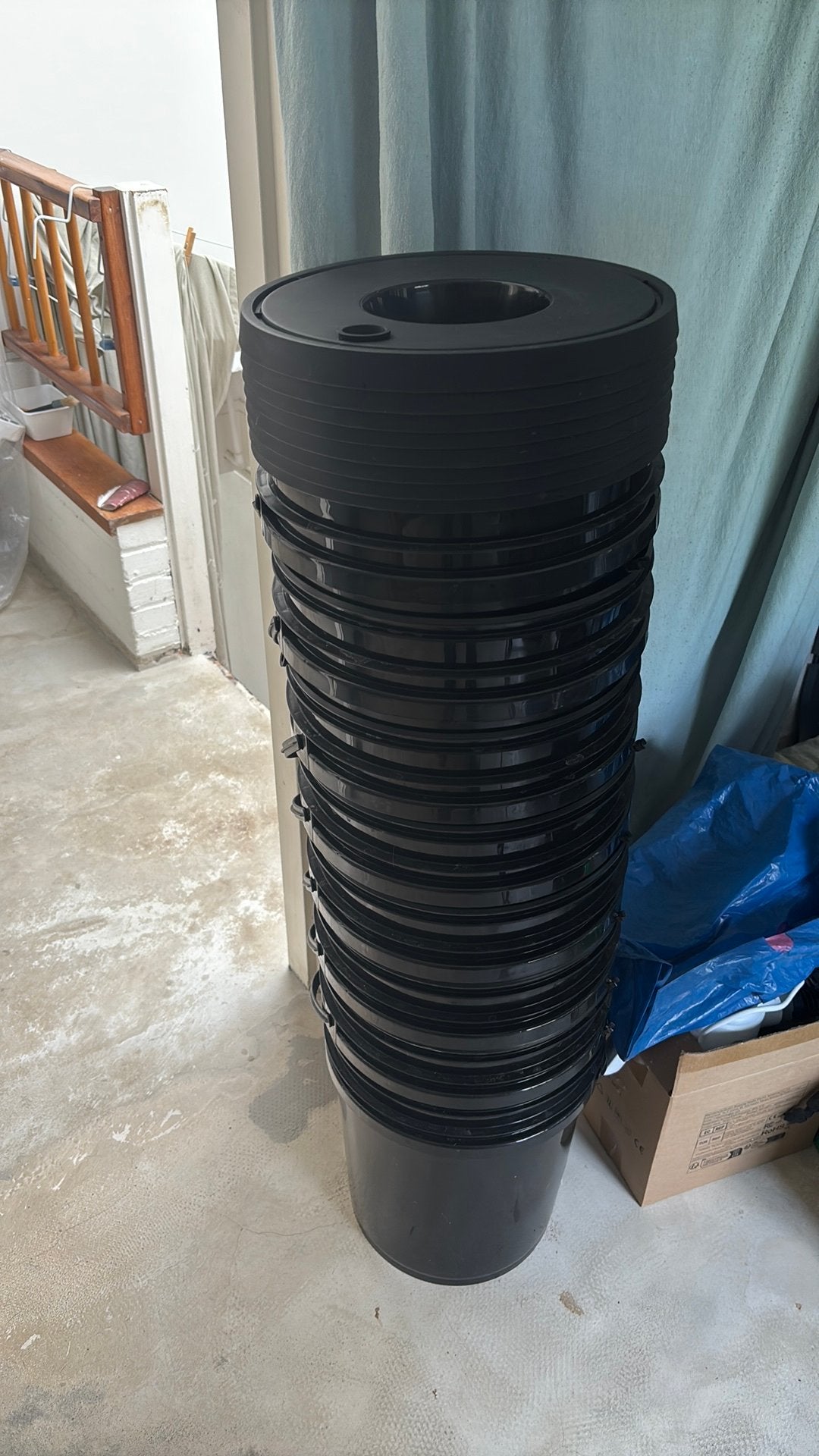 DWC hydrocultuur kweeksysteem 20 liter potten 8 x, Ophalen, Zo goed als nieuw