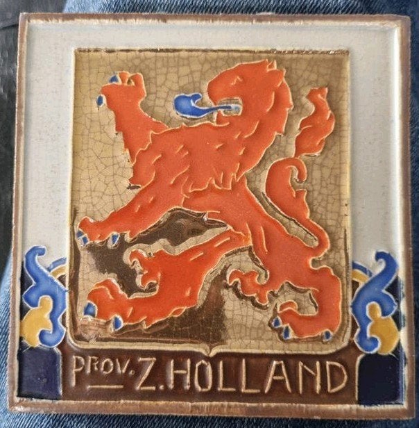 Mooie Westraven tegel Provincie Zuid-Holland, Antiek en Kunst, Antiek | Wandborden en Tegels, Ophalen of Verzenden