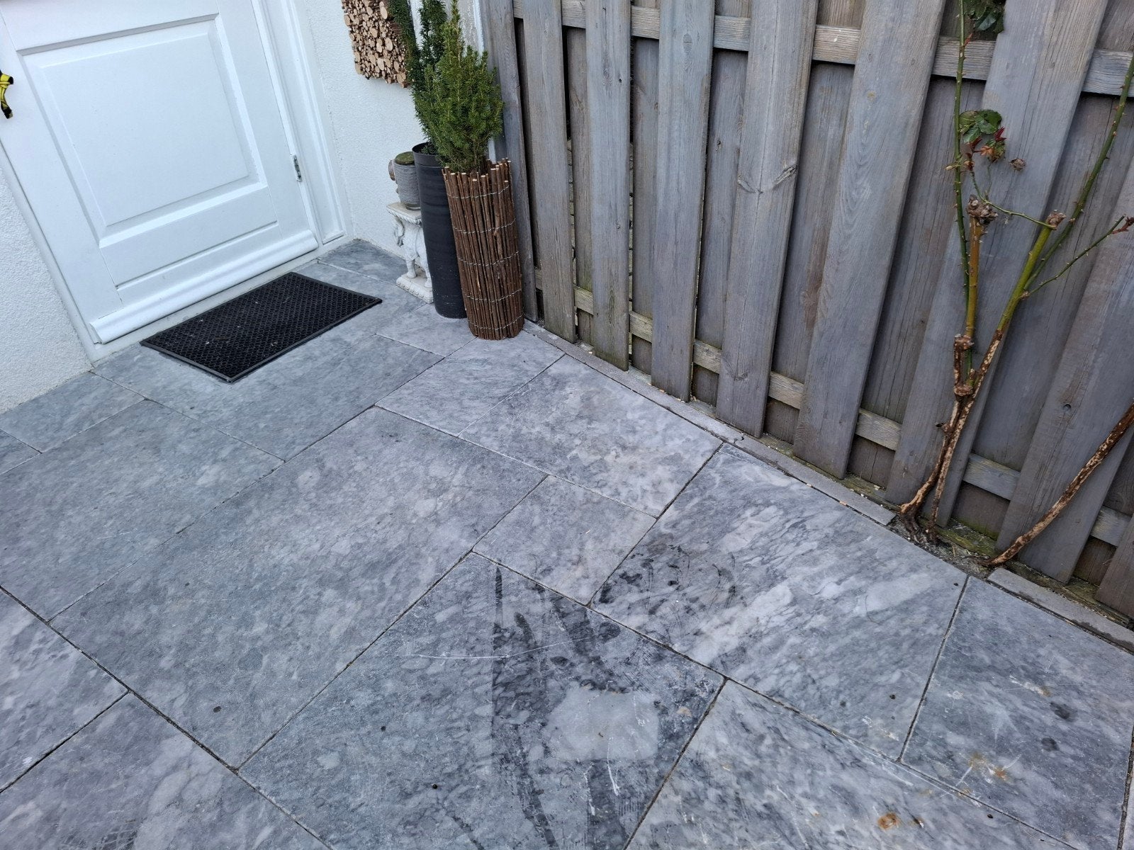 Natuursteen,  grijs, Ophalen, Gebruikt, 5 tot 10 m², Natuursteen