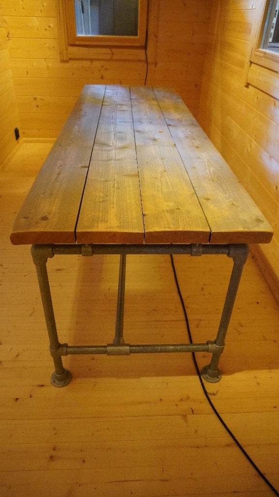 Houten bureau 240x80 cm, Ophalen, Overige typen, Gebruikt, Hout