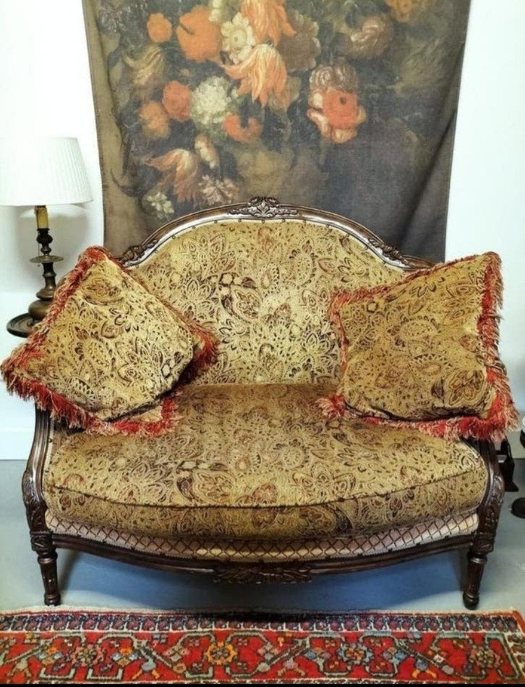 Antiek Frans bankje sofa canape, Antiek en Kunst, Ophalen