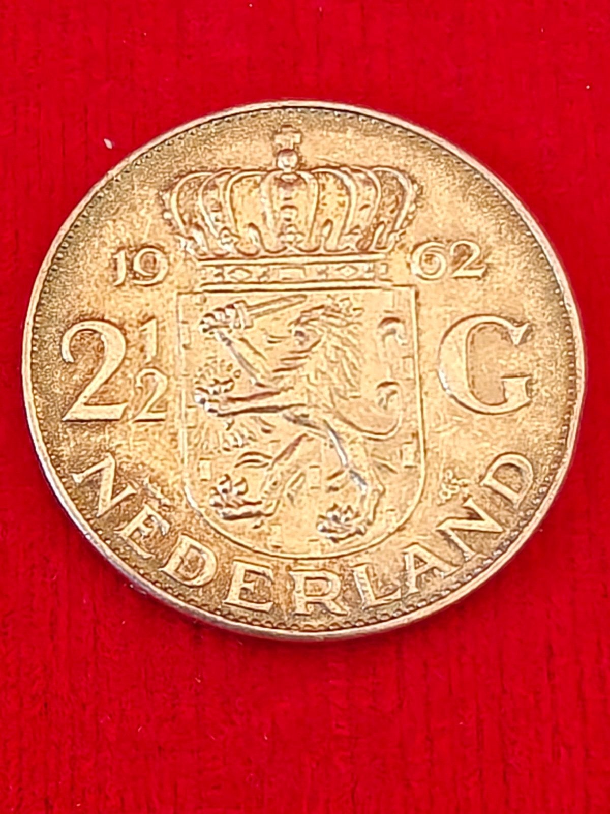 Zilveren 2½ Gulden Juliana 1962 in NMB BANK doosje, Koningin Juliana, Verzenden, Zilver, Losse munt