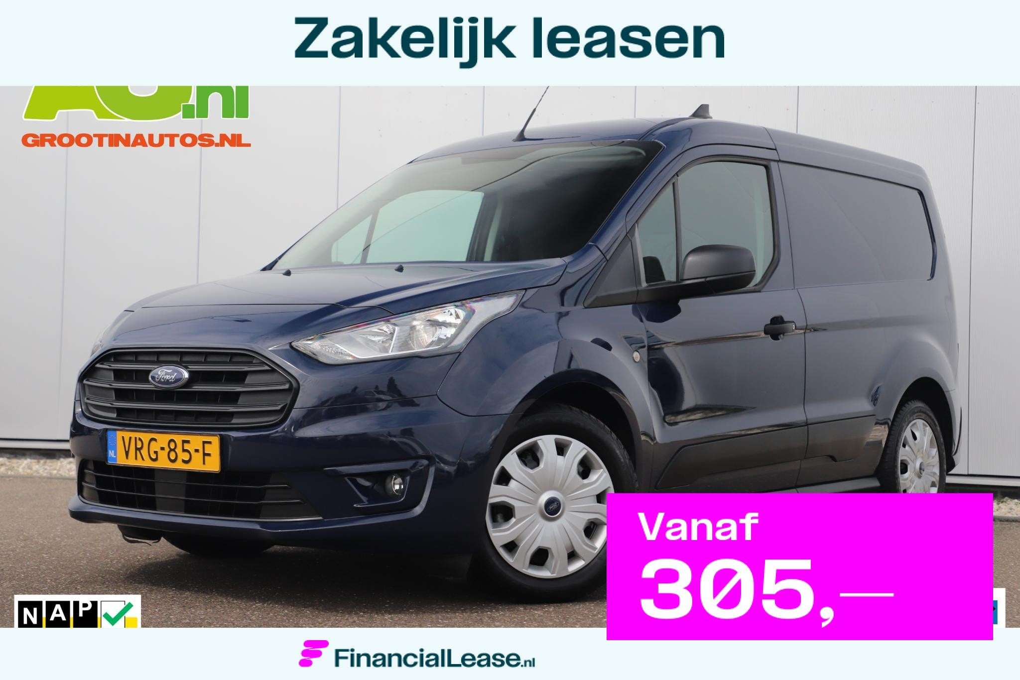 Ford Transit Connect 1.5 EcoBlue L1 Automaat Hondenauto Vent, 1350 kg, Gebruikt, Euro 6, 4 cilinders
