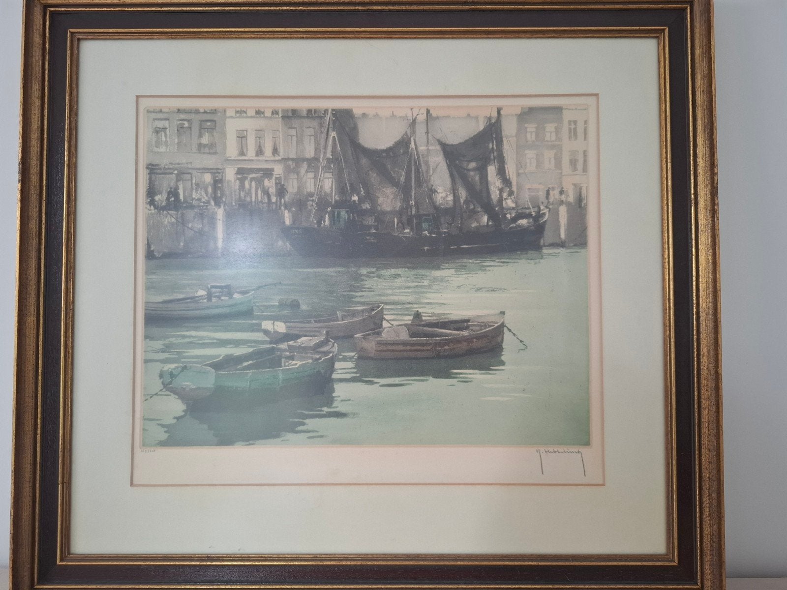 Gesigneerde en genummerde lithografie., Antiek en Kunst, Ophalen of Verzenden