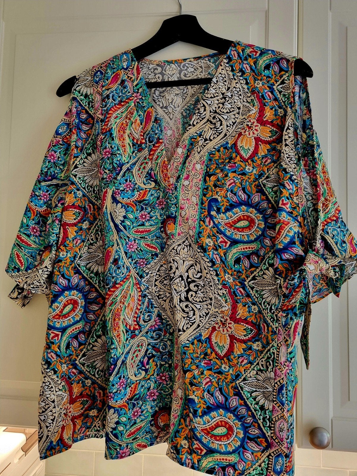 BOHO IBIZA STIJL BLOUSE MAAT L, 42/44 NIEUW., Kleding | Dames, Grote Maten, Ophalen of Verzenden, Nieuw, Meerkleurig, Blouse of Tuniek
