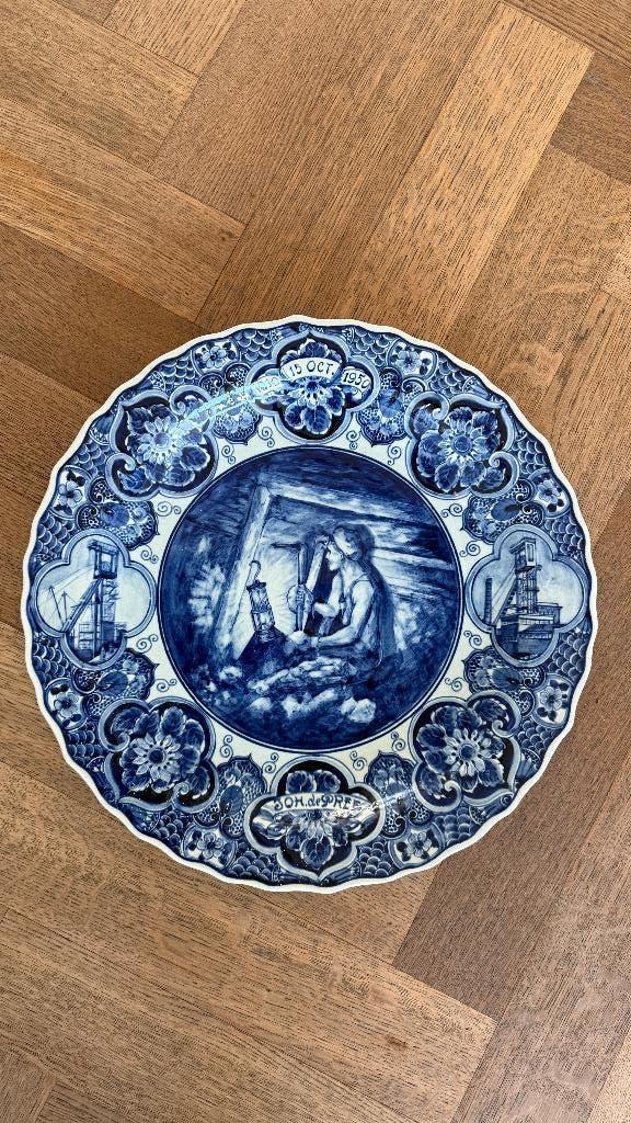 Puntgaaf wandbord delft blauw, Ophalen