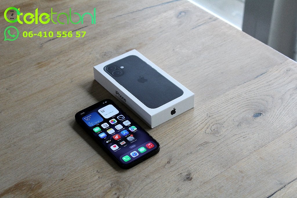 Apple iPhone 16 - 128GB - Zwart | Batterijconditie van 93%