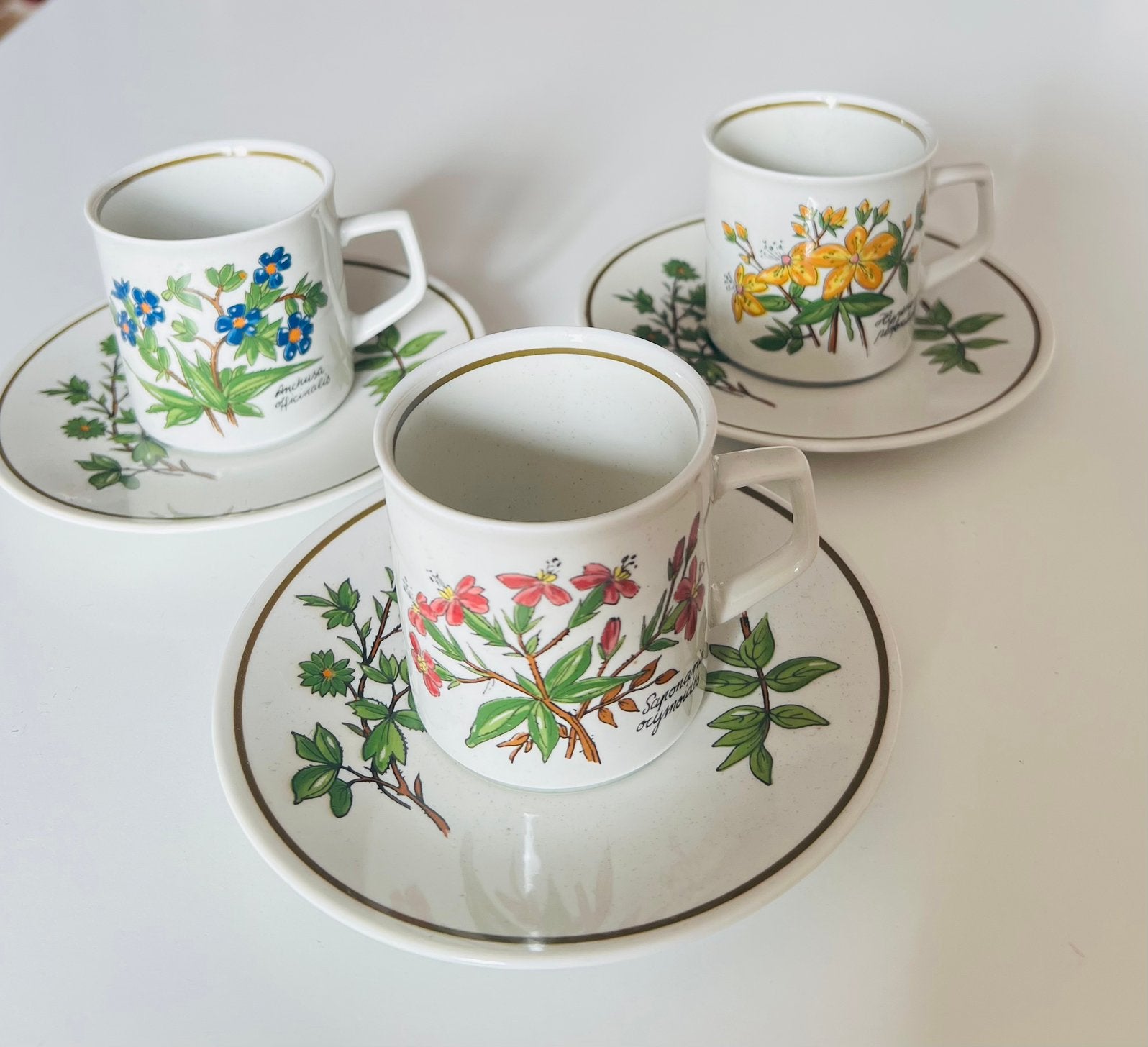 3 kop met schotels 6,5x6 cm  Winterling Marktleuthen Bavaria, Ophalen of Verzenden