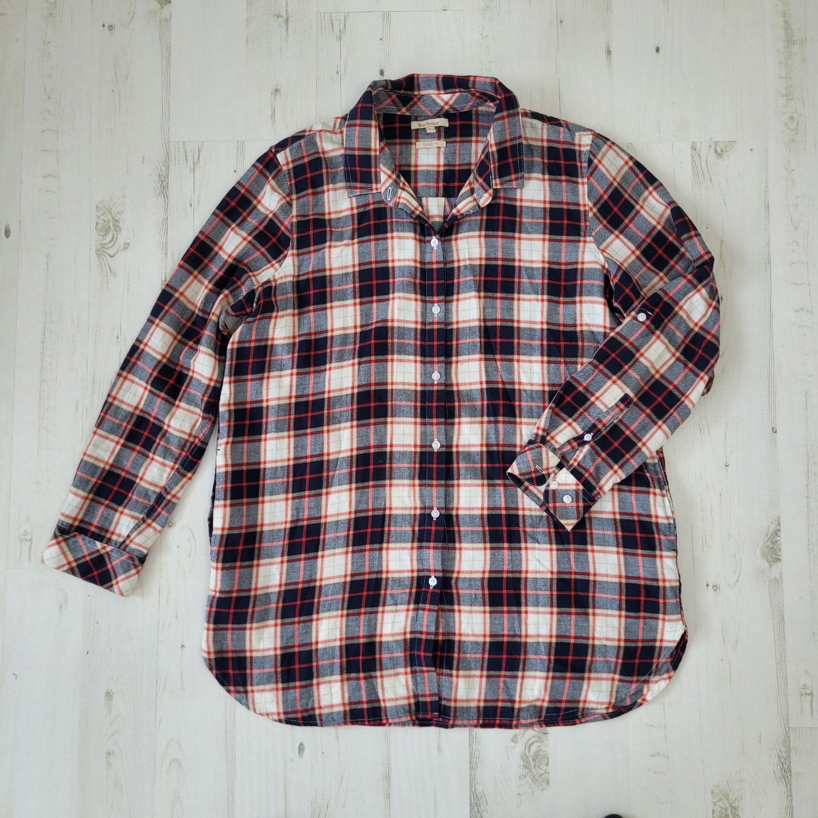 Barbour tunic overhemd 40 met zakken geruite, Barbour, Ophalen of Verzenden, Zo goed als nieuw, Maat 38/40 (M)