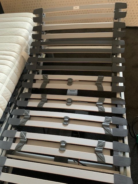 Ergosleep elektrische slaapset 180x200cm complete set, Ophalen, Gebruikt, Tweepersoons, Bedbodem