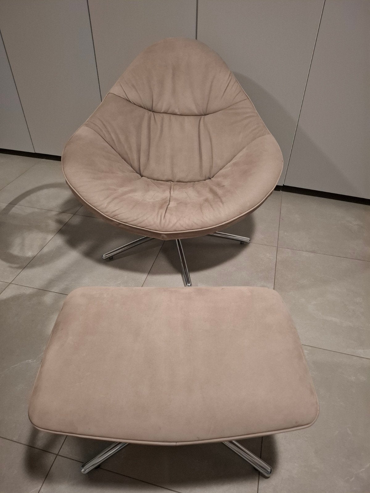 prachtige PK22 Fauteuil in goede staat met Hocker, Ophalen, Zo goed als nieuw, 75 tot 100 cm, Stof