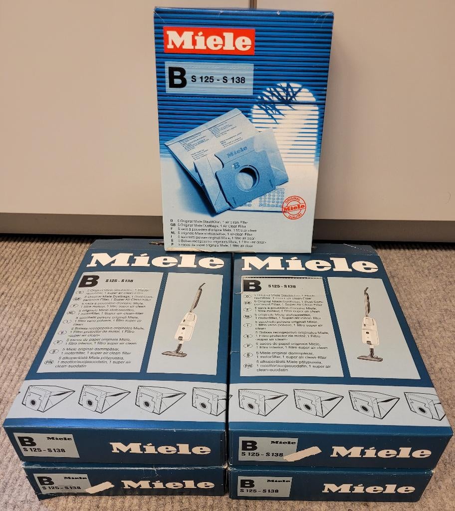 Miele stofzuigerzakken, type B, voor model S125 - S138, Witgoed en Apparatuur, Onderdelen en Toebehoren, Ophalen, Nieuw
