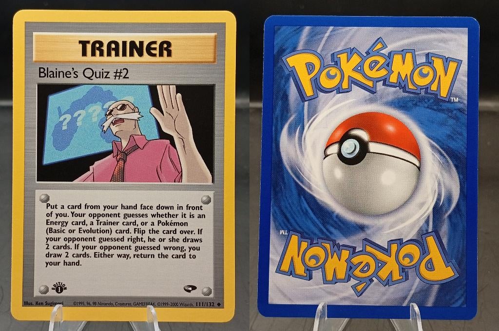 Blaine's Quiz #2 first edition (GC 111) - Near Mint, Ophalen of Verzenden, Zo goed als nieuw, Losse kaart