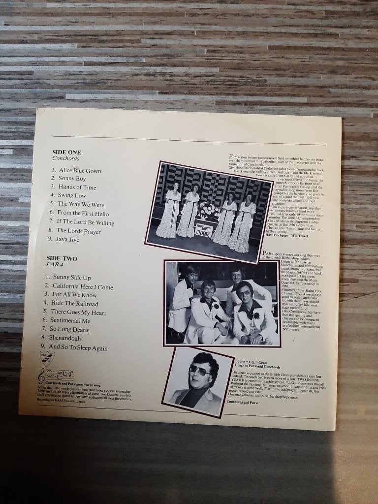 BARBERSHOP British Champion Quartets Vinyl (Conchords/Par4), Ophalen, LP, Gebruikt, Overige genres