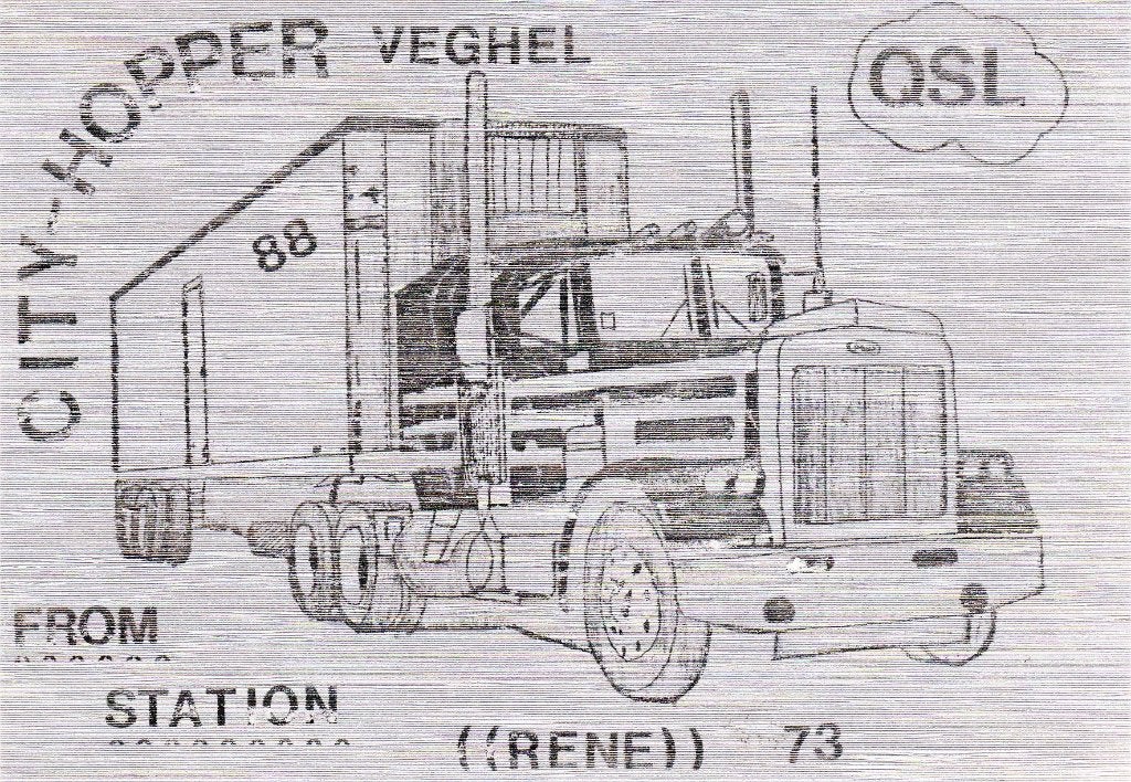 Veghel QSL kaart City Hopper, Ophalen of Verzenden, 1980 tot heden, Ongelopen, Overige thema's