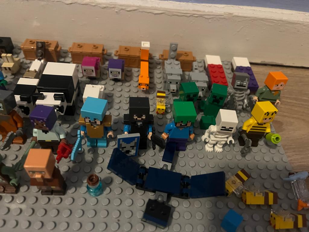 Grote collectie LEGO Minecraft poppetjes en accessoires, Minecraft, Lego, Ophalen of Verzenden, Zo goed als nieuw