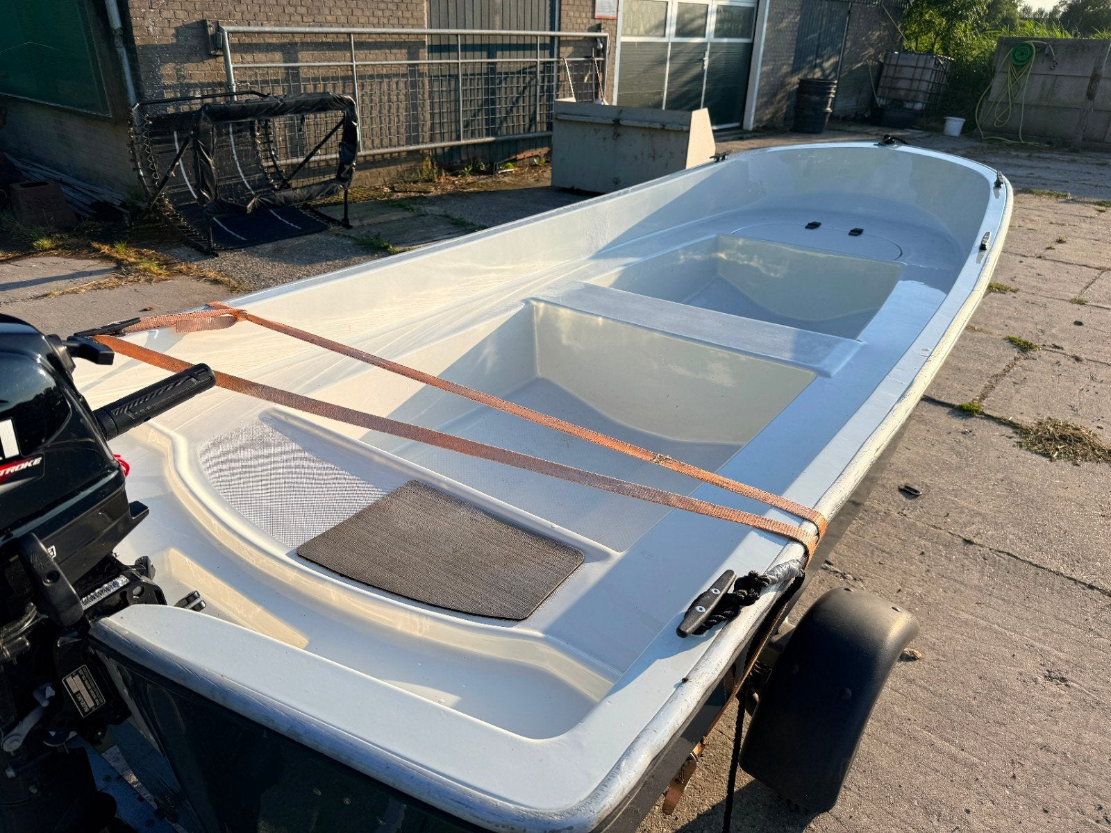 bij bootjemet 3.5pk Mercury  SUMMERSALE!!, Watersport en Boten, Sloepen, Ophalen, Consoleboot, Kussenset, Buitenboordmotor