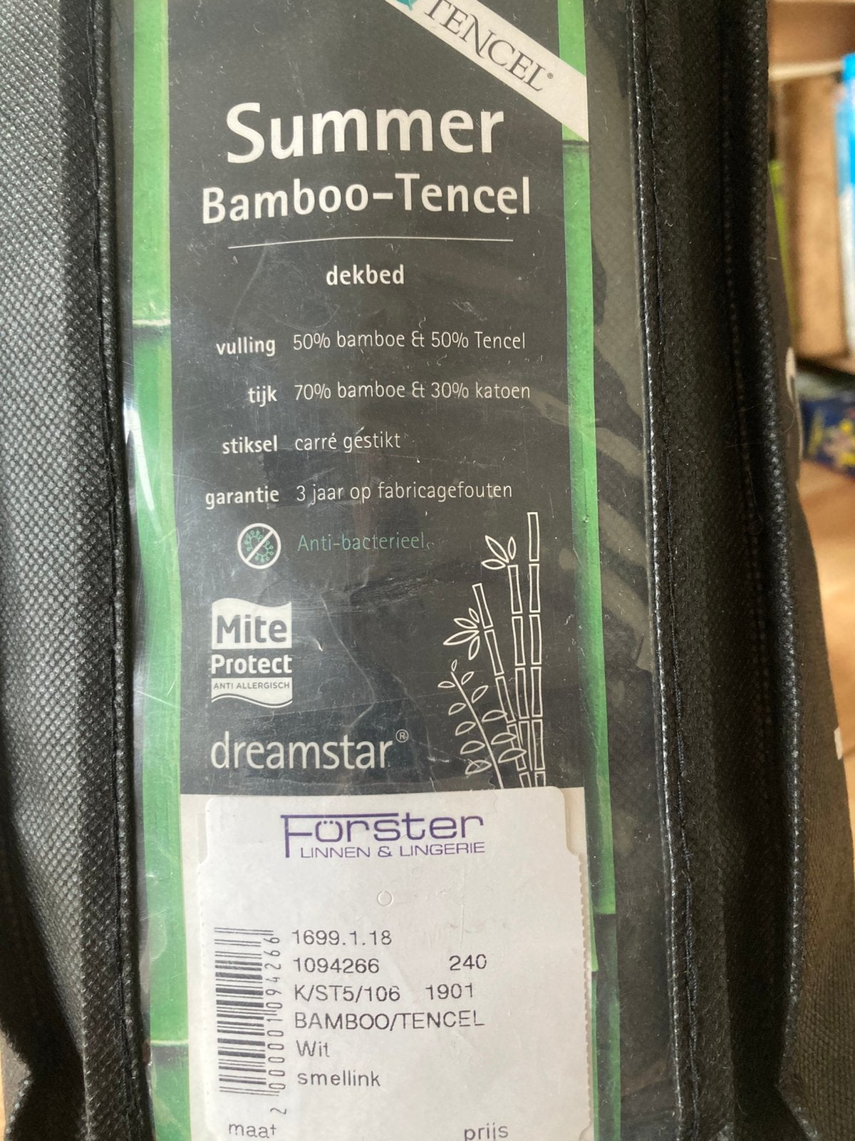 Zomerdekbed van bamboe, nieuw, 50 tot 150 cm, Ophalen of Verzenden, Zo goed als nieuw, 10 m² of meer