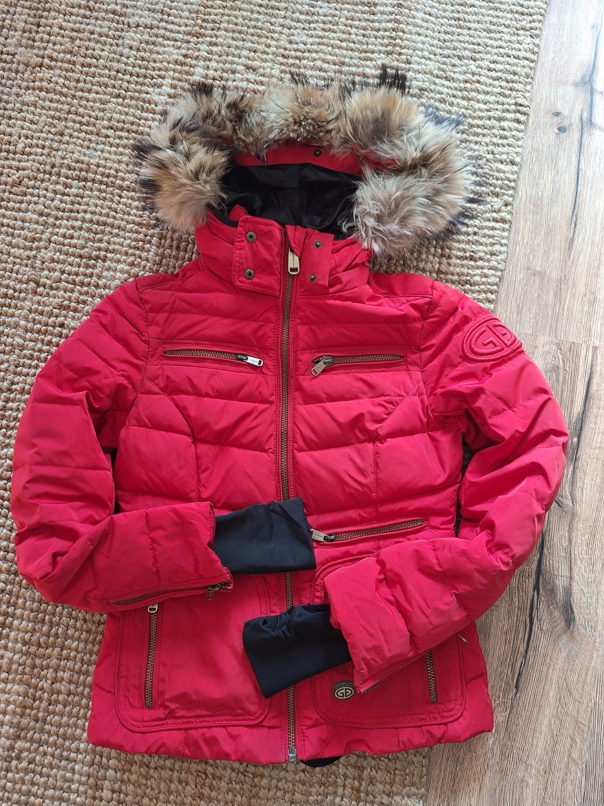 Goldbergh winterjas met bontkraag - Maat 36 (S), Ophalen of Verzenden, Maat 36 (S), Gedragen, Goldbergh