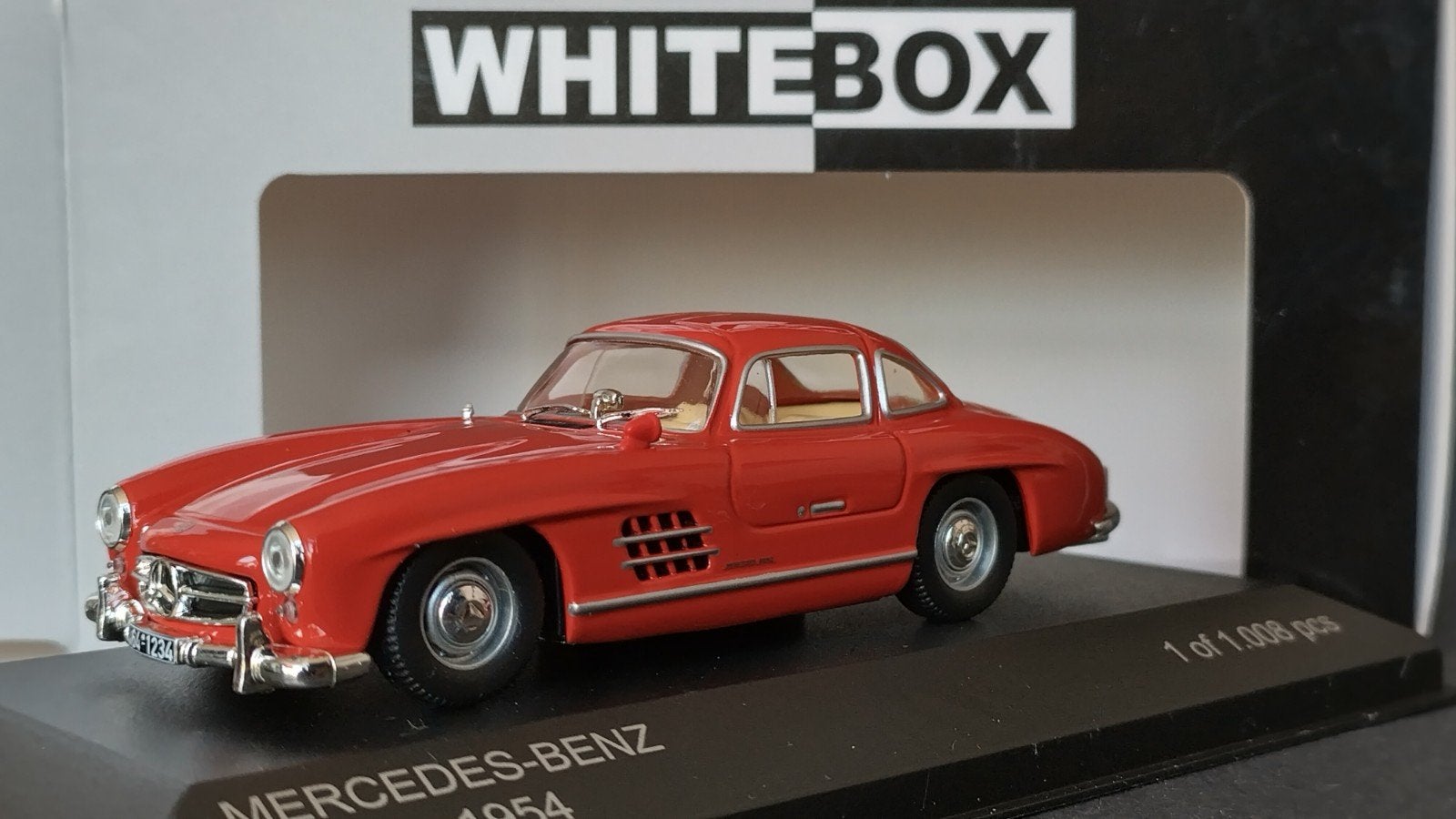 Mercedes Benz 300 SL Gullwing 1:43 Whitebox Pol, Overige merken, Auto, Verzenden, .