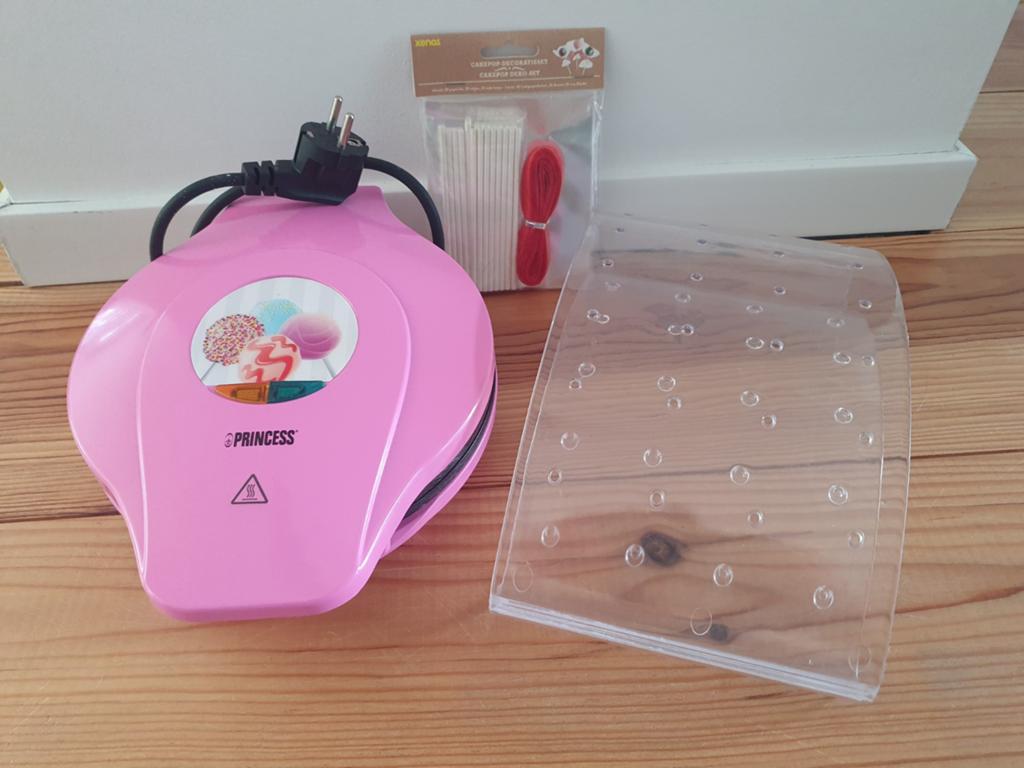 Roze Princess popcake maker, incl.  standaard en decoratie., Hobby en Vrije tijd, Taarten en Cupcakes maken, Zo goed als nieuw