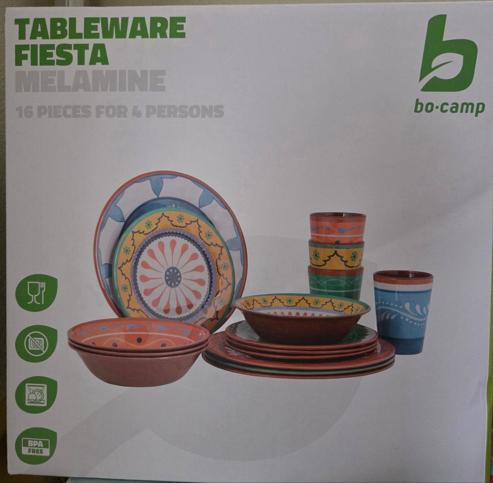 NIEUWE Bocamp serviesset Fiësta (min 1 bordje), Ophalen, Nieuw