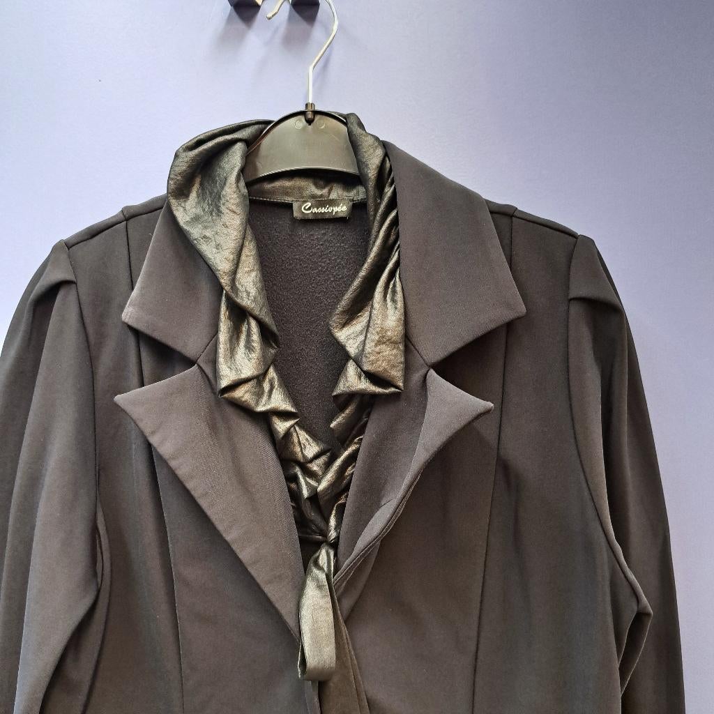 Cassiopée travelstof zwarte blazer in 2 soorten stof L 44623, Kleding | Dames, Cassiopée, Cassiopée, ., Zwart