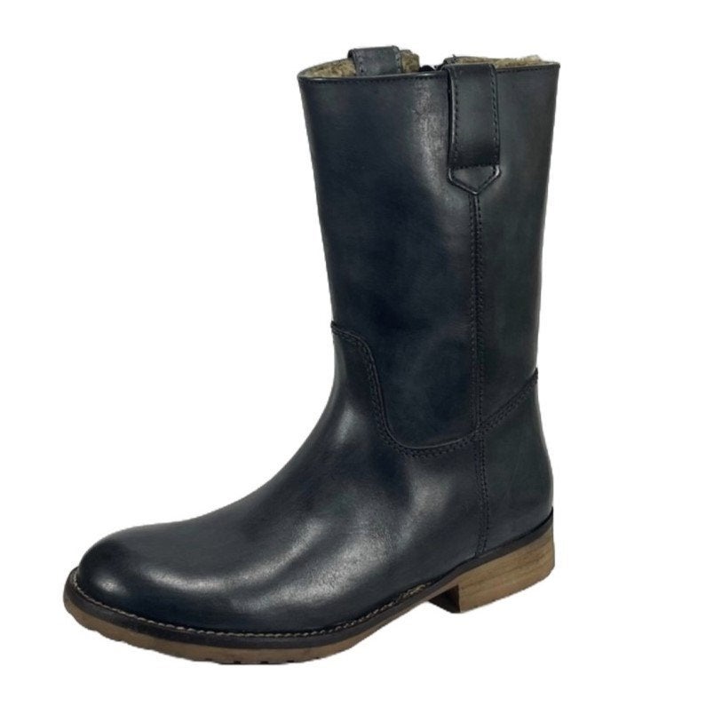 HIP maat 34 lerenlaars/rits zwart / fake fur - SUPER SALE, Kinderen en Baby's, HIP, Elzenweg 19 Waalwijk, Nieuw, Hip